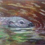 Beaver, acrylic on canvas, 30 x 40 cm